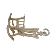 Sterling Silver Rocking Chair Charm Pendant Vintage c1970