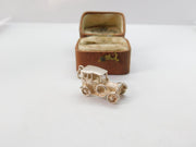 Sterling Silver Motor Car Charm Pendant Vintage c1970
