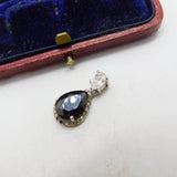 Sterling Silver Drop Gem Charm Pendant Vintage c1970