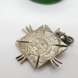 Boer War Sterling Silver South African Coin Fob Pendant Antique c1898 Victorian