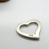 Sterling Silver Heart Loop Charm Pendant Vintage c1970