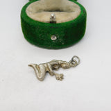 Sterling Silver Virgo Zodiac Charm Pendant Vintage c1970