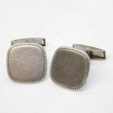 Pair of Sterling Silver Square Gents Cufflinks Vintage 1978 Birmingham