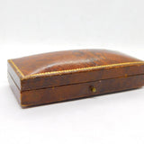 Edwardian Tooled Leather Bracelet Jewellery Display Box Antique c1910s