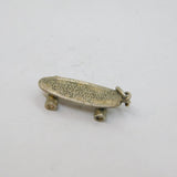 Sterling Silver Textured Skateboard Charm Pendant Vintage c1980s