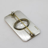 Strode College Sterling Silver Rock Crystal Arts & Crafts Brooch Vintage 1982