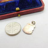 Sterling Silver and Enamel Christchurch Shield Charm Pendant Vintage c1970