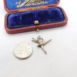 Sterling Silver Prancing Ballerina Charm Pendant Vintage c1970