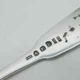 Aberdeen Scottish Provincial Sterling Silver Dessert Spoon Antique Georgian