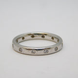 .950 Platinum, Diamond & Ruby Full Eternity Band Ring Vintage Birmingham
