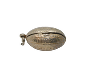 Sterling Silver Opening Rubgy Ball With Scrum Charm Pendant Vintage c1970s