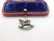 Sterling Silver Rocking Horse Charm Pendant Vintage c1970
