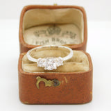 Sterling Silver Engagement Ring With Cubic Zirconia Vintage c1970 Size O