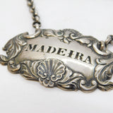 George III Sterling Silver Madeira Decanter Label Antique c1810s