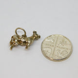 Sterling Silver Cow Charm Pendant Vintage c1970