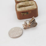 Sterling Silver Traditional Motor Car Charm Pendant Vintage c1970