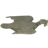 19th Century Silver Plated Flying Dove Engraved Sweetheart Brooch Antique c1880s