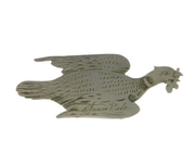 19th Century Silver Plated Flying Dove Engraved Sweetheart Brooch Antique c1880s
