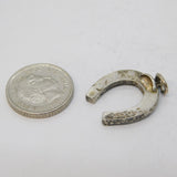 Sterling Silver Lucky Horseshoe Charm Pendant Vintage c1970s