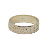 Sterling Silver "Vous Et Nul Autre" French Wedding Band Antique c1930 Size L