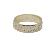 Sterling Silver "Vous Et Nul Autre" French Wedding Band Antique c1930 Size L