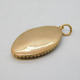 Georgian 9ct Rose Gold Woven Hair Set Mourning Pendant Antique c1790s