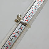 Sterling Silver Paste Set Crossover Band Dress Ring Vintage c1970 Size N
