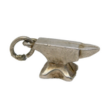 Sterling Silver Blacksmith's Anvil Charm Pendant Vintage c1970