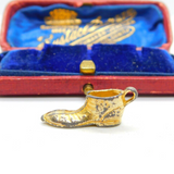 Victorian Gold Gilded Nickel 'Lucky Boot' Charm Antique c1860 Early Jewellery