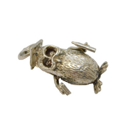 Sterling Silver Wise Owl Teacher Articulated Charm Pendant Vintage c1970