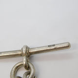 Edwardian Sterling Silver Graduating Albert Watch Chain Antique 1904 London