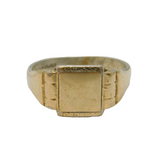 Art Deco 9ct Gold on Sterling Silver Gents Signet Ring Antique c1930s