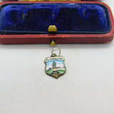 Sterling Silver & Enamel Plymouth Charm Pendant Vintage c1970