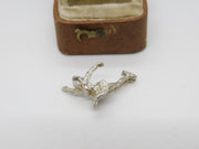 Sterling Silver Ballet Dancer Charm Pendant Vintage c1970