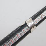 Sterling Silver Open Planished Wide Crossover Ring Vintage c1970 Size P 1/2