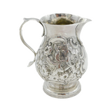 George II Sterling Silver Floral Sparrow Beak Cream Jug Antique 1743 London