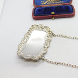 Sterling Silver Shell Pattern Edge Sherry Decanter Label 1994 Sheffield Vintage
