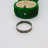 Sterling Silver Cross Pattern Ring Vintage c1970 Size R UK