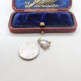 Sterling Silver Ringing Bell Charm Pendant Vintage c1970