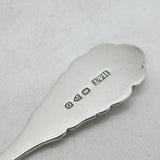 Victorian Sterling Silver Floral Pattern Sugar Spoon Antique 1897 Chester
