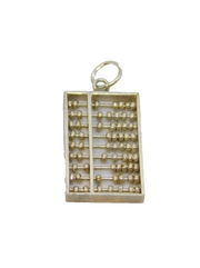 Sterling Silver Abacus Charm Pendant Vintage c1970s