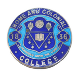 Sterling Silver & Enamel 'Home & Colonial College' Brooch Antique Birmingham