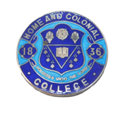 Sterling Silver & Enamel 'Home & Colonial College' Brooch Antique Birmingham