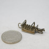 Sterling Silver Horse & Carriage Charm Pendant Vintage c1970