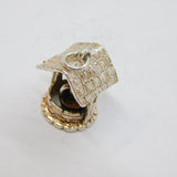 Sterling Silver Wishing Well With Bucket Charm Pendant Vintage c1970s