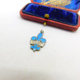 Sterling Silver Enamel Quebec Feathers Charm Pendant Vintage c1970