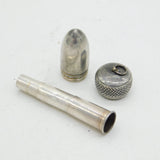 Victorian Sterling Silver Novelty Acorn Form Cigarette Holder Case Antique c1880