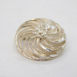 Sterling Silver Floral Swirl Brooch Pin Vintage c1970s