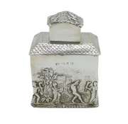 Victorian Sterling Silver Neoclassical Tea Caddy Antique 1892 Birmingham