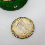 Queen Victoria .925 Silver Shilling Coin Antique 1887 Fine Condition